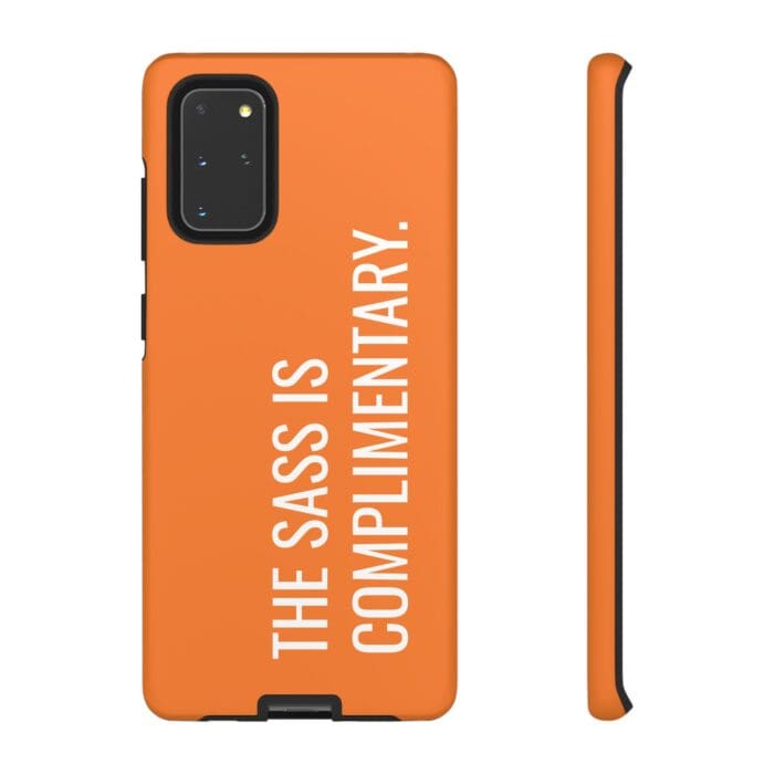 'The Sass is Complimentary' Phone Case (Orange) - Image 28
