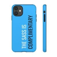 'The Sass is Complimentary' Phone Case ('Two Guys' Blue) - Image 17