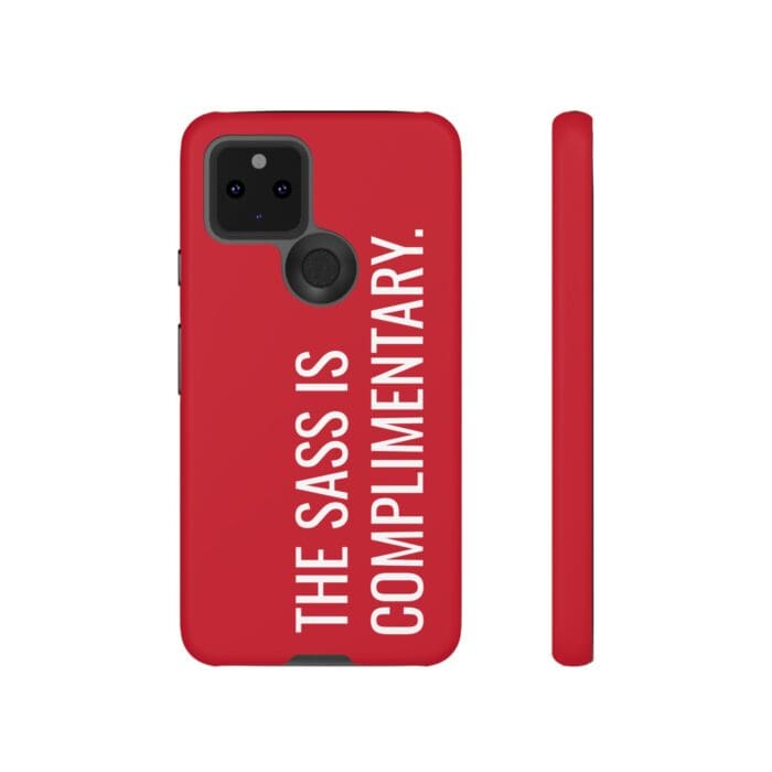 'The Sass is Complimentary' Phone Case (Red) - Image 52