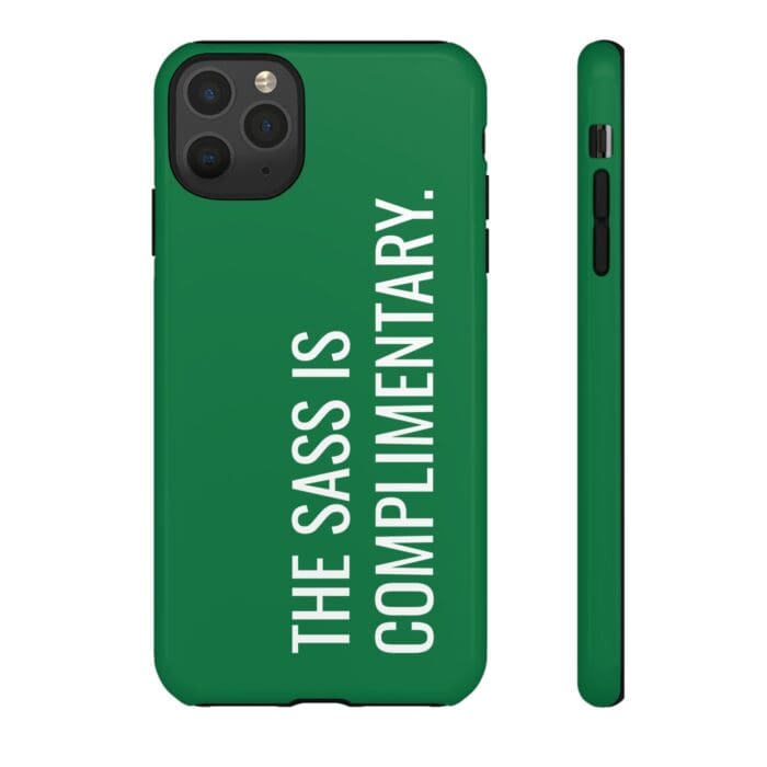'The Sass is Complimentary' Phone Case (Green) - Image 21