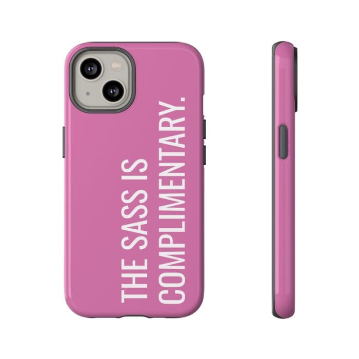 'The Sass is Complimentary' Phone Case (Light Pink) - Image 65