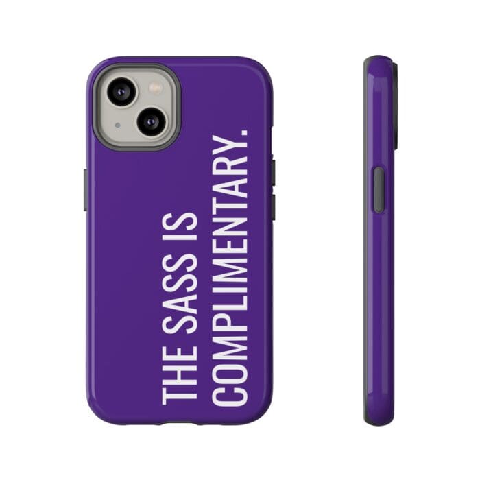 'The Sass is Complimentary' Phone Case (Purple) - Image 65