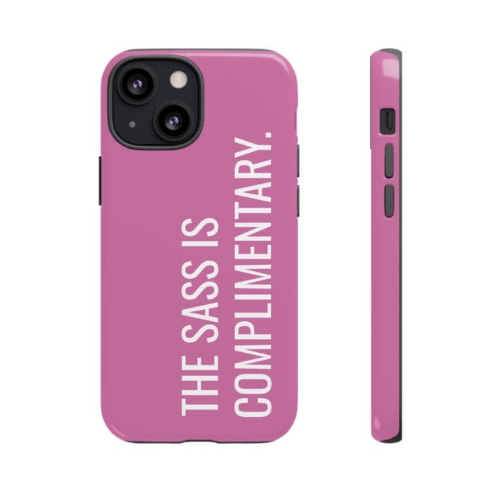 'The Sass is Complimentary' Phone Case (Light Pink) - Image 39