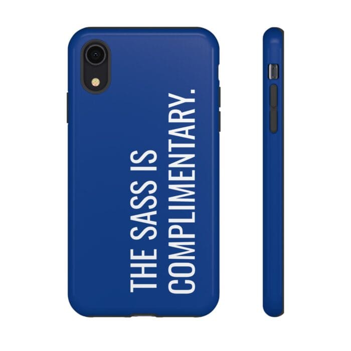 'The Sass is Complimentary' Phone Case (Blue) - Image 7