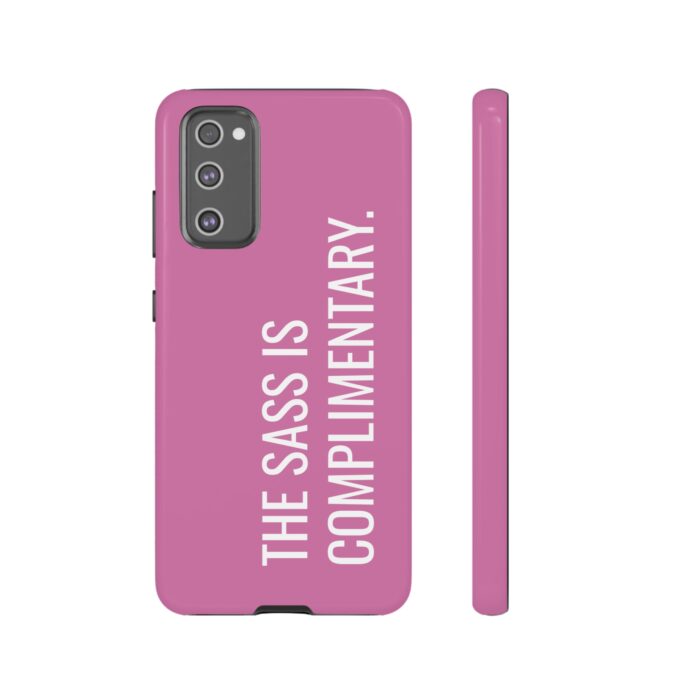 'The Sass is Complimentary' Phone Case (Light Pink) - Image 55