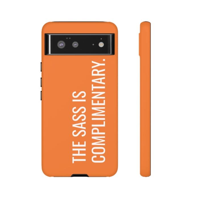 'The Sass is Complimentary' Phone Case (Orange) - Image 54