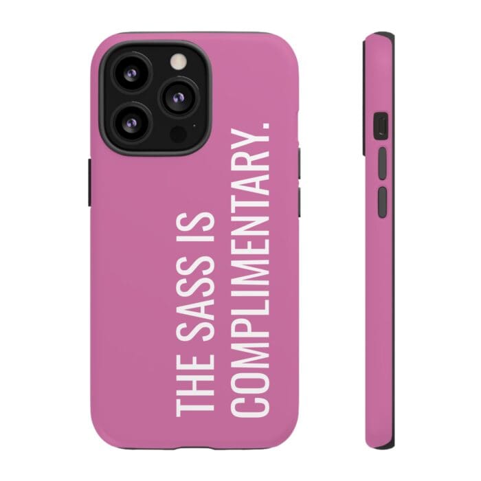 'The Sass is Complimentary' Phone Case (Light Pink) - Image 42