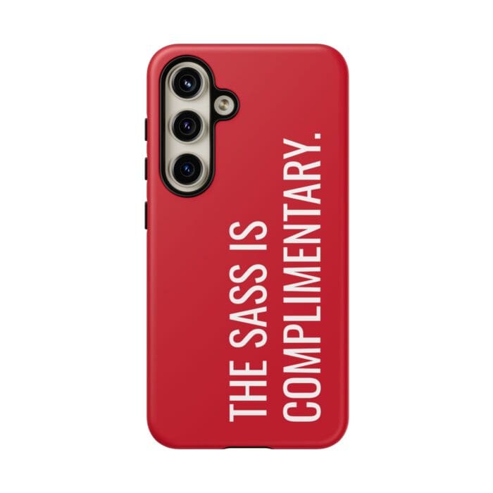 'The Sass is Complimentary' Phone Case (Red) - Image 118