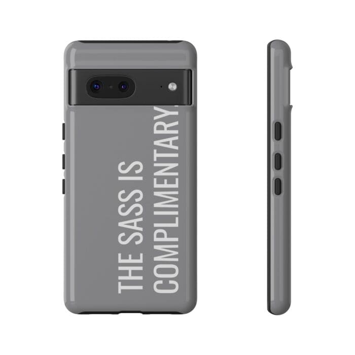 'The Sass is Complimentary' Phone Case (Grey) - Image 93