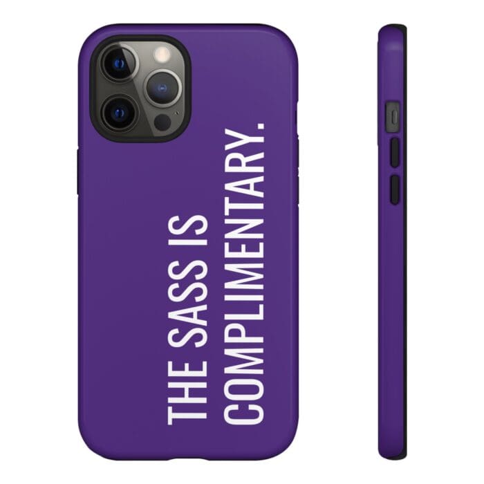 'The Sass is Complimentary' Phone Case (Purple) - Image 35