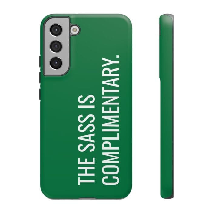 'The Sass is Complimentary' Phone Case (Green) - Image 62