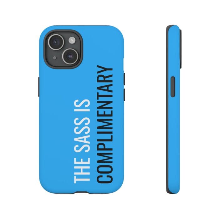 'The Sass is Complimentary' Phone Case ('Two Guys' Blue) - Image 102