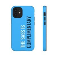 'The Sass is Complimentary' Phone Case ('Two Guys' Blue) - Image 29