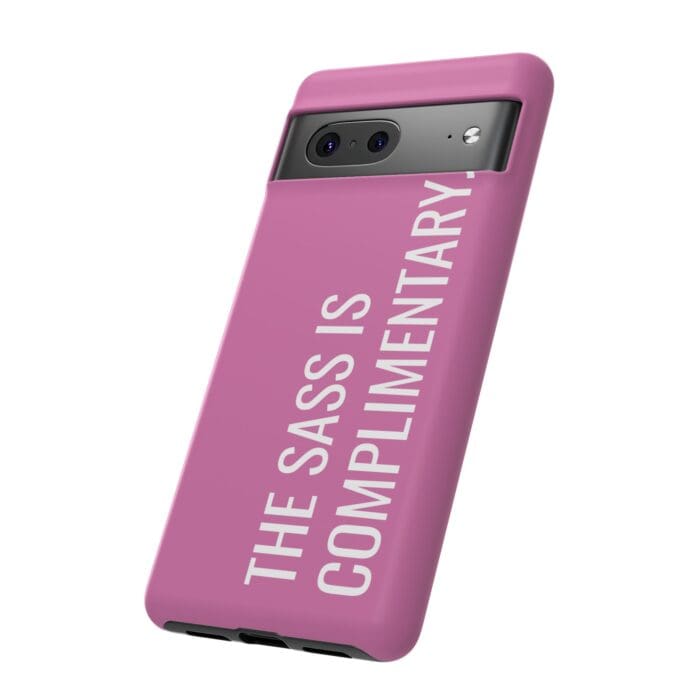 'The Sass is Complimentary' Phone Case (Light Pink) - Image 96