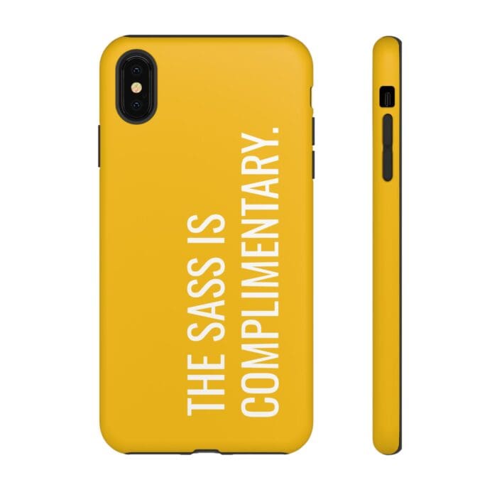 'The Sass is Complimentary' Phone Case (Yellow) - Image 12