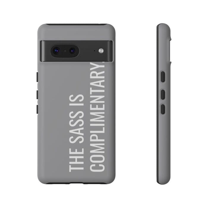 'The Sass is Complimentary' Phone Case (Grey) - Image 95