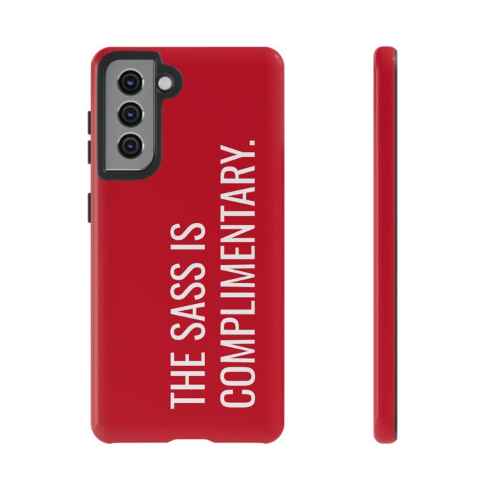 'The Sass is Complimentary' Phone Case (Red) - Image 45