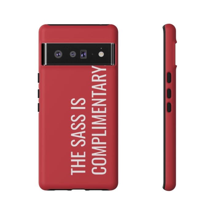 'The Sass is Complimentary' Phone Case (Red) - Image 99