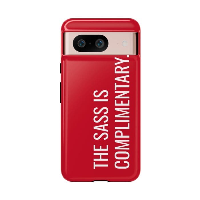 'The Sass is Complimentary' Phone Case (Red) - Image 125