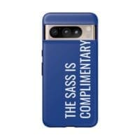 'The Sass is Complimentary' Phone Case (Blue) - Image 123