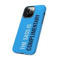 'The Sass is Complimentary' Phone Case ('Two Guys' Blue) - Image 78