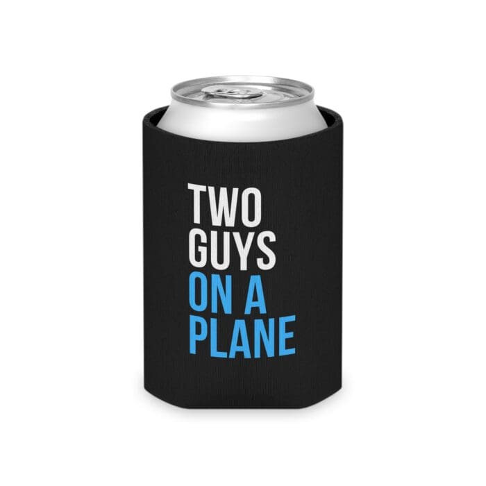 Two Guys on a Plane Drink Sleeve (Black)